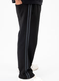 Two lines Wide-Leg Black Sweatpants